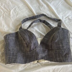 Elegant Navy Women's Crop Top